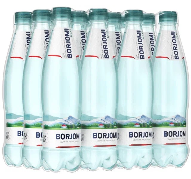 Минеральная вода Borjomi / Боржоми газированная ПЭТ 0.5 л (12 штук)