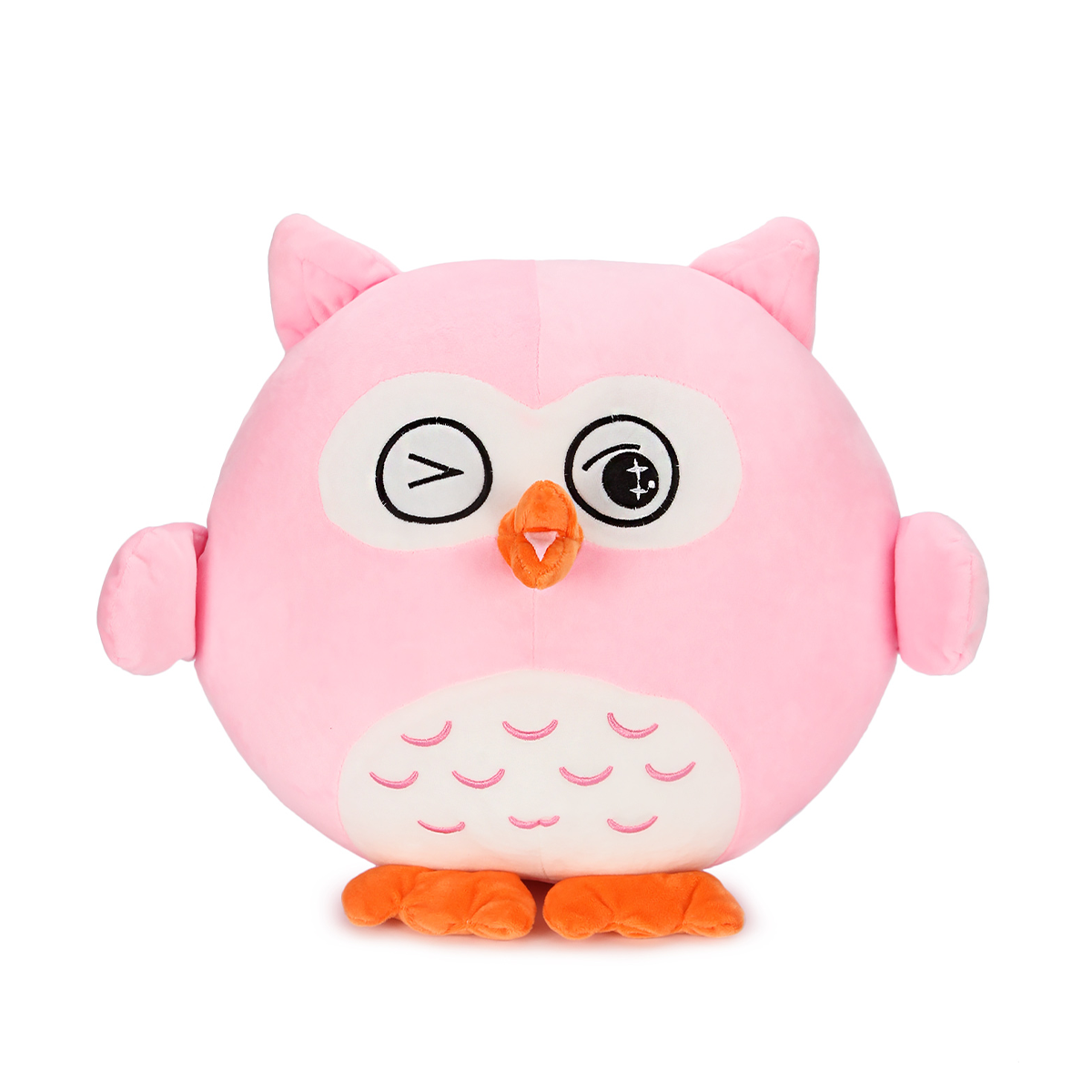 фото Игрушка-подушка leomax сова с пледом 3в1 розовый 102080-02