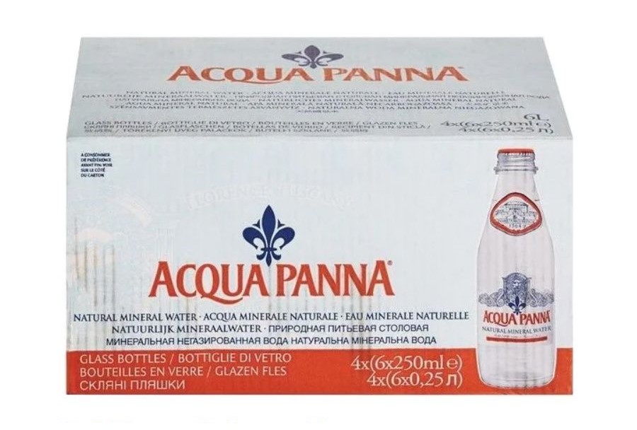 Вода минеральная Acqua Panna, без газа,стекло, 24 шт. по 0,25 л