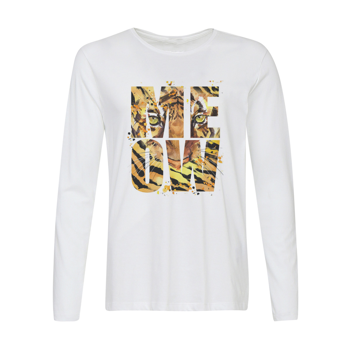 

Лонгслив CoolPodarok Meow.Тигр, Белый, 2w015382