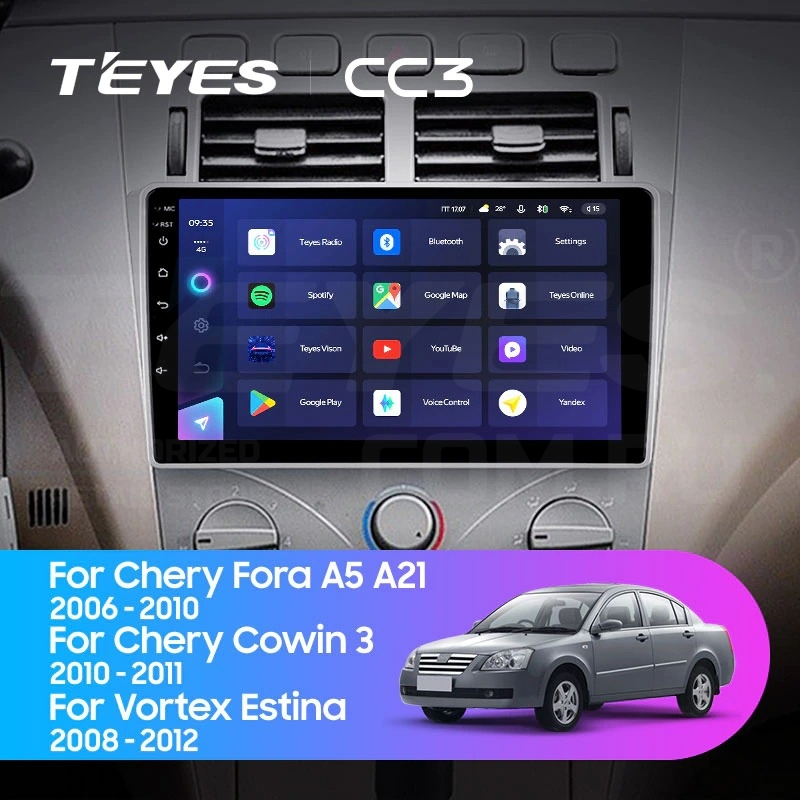 

Штатная магнитола Teyes CC3 4/32 Chery Fora A5 A21 (2006-2010), CC3