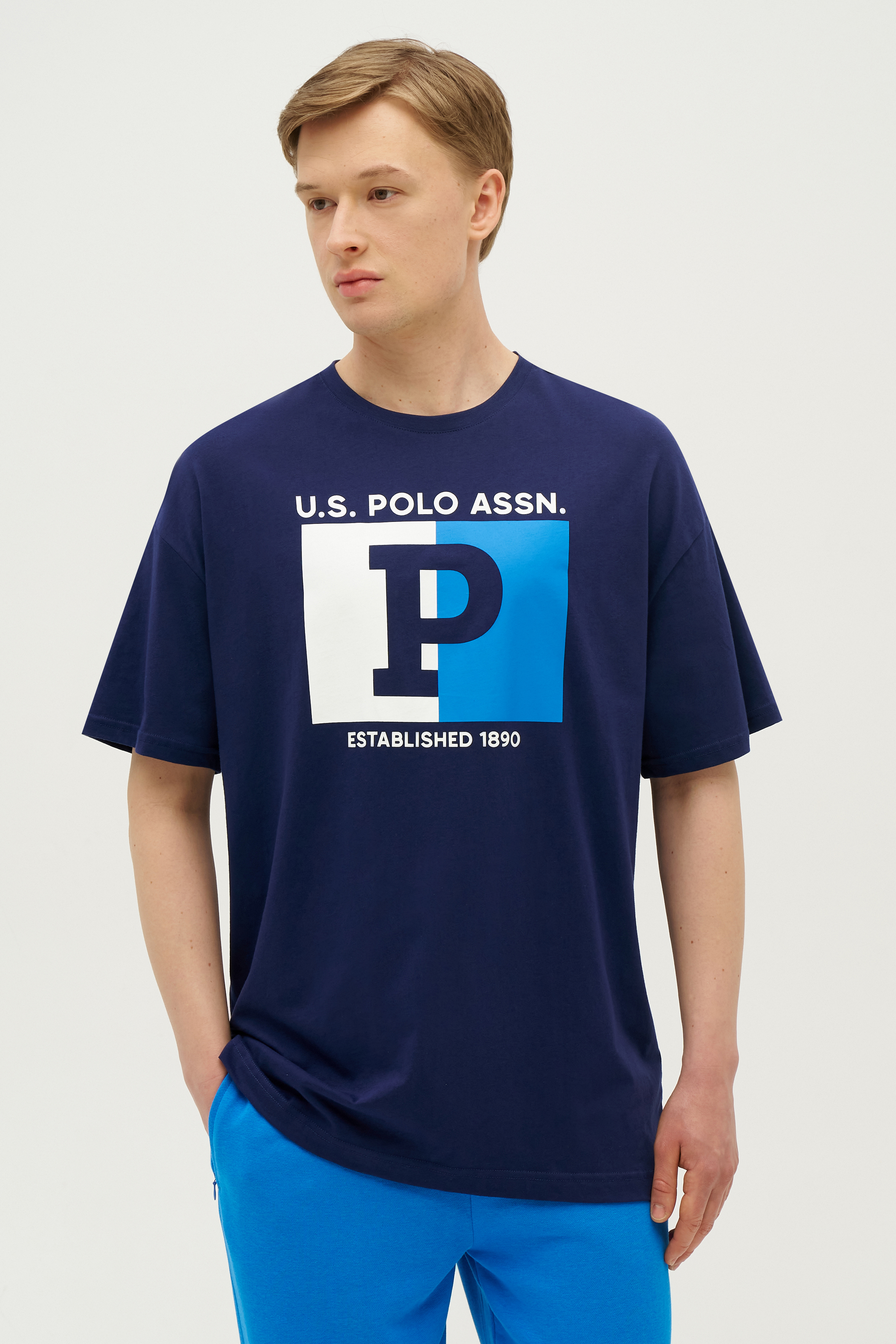 

Футболка мужская U.S. POLO Assn. G081SZ0110YESO_R синяя L, Синий, G081SZ0110YESO_R