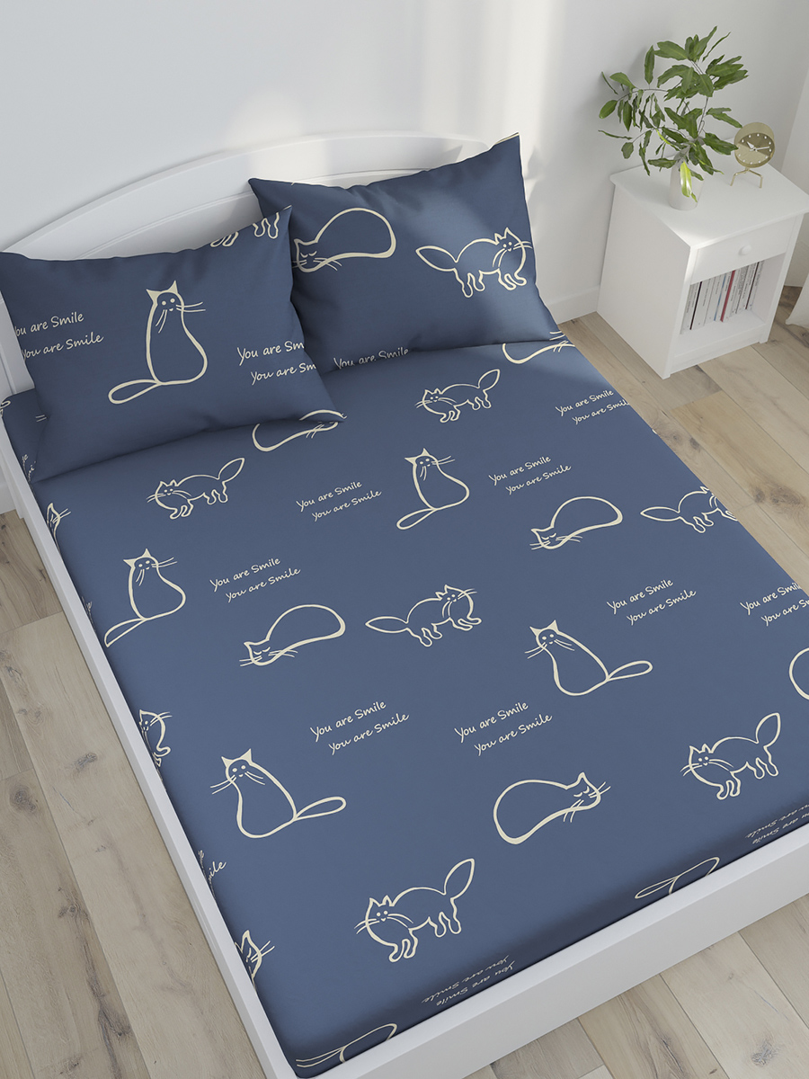 

Простынь на резинке Simple House Котики 120х200 см, Simple House_1