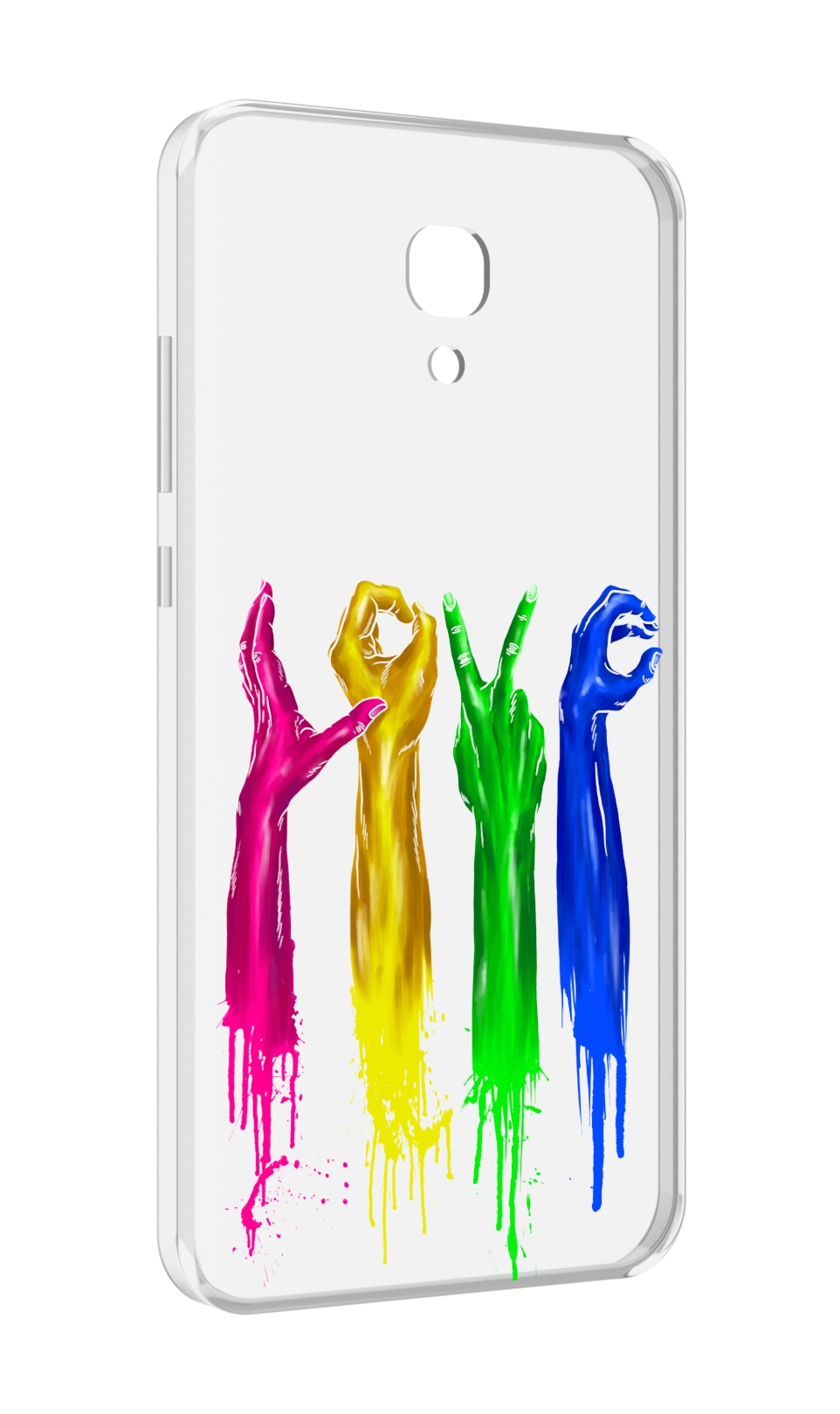 

Чехол MyPads яркие руки love для Meizu M6 (M711Q), Прозрачный, Tocco