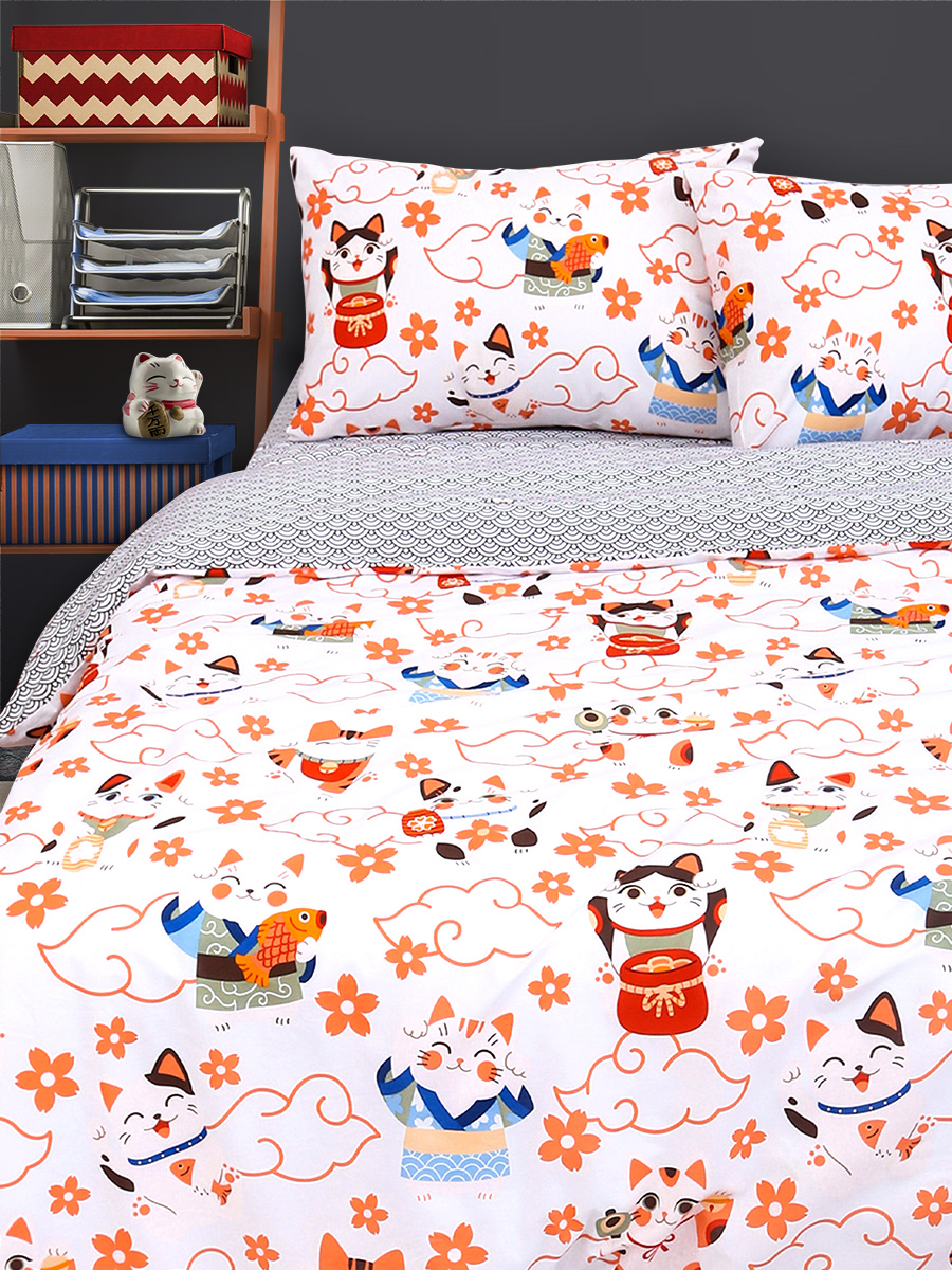 

Постельное белье Uniqcute 2,0 спальное из поплина наволочки 50х70 Некко 802/1, Uniqcute-2,0