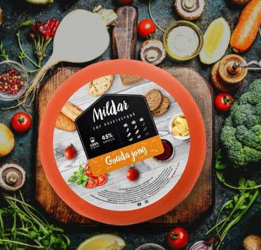

Сыр твердый Mildar Gouda jong 45% БЗМЖ
