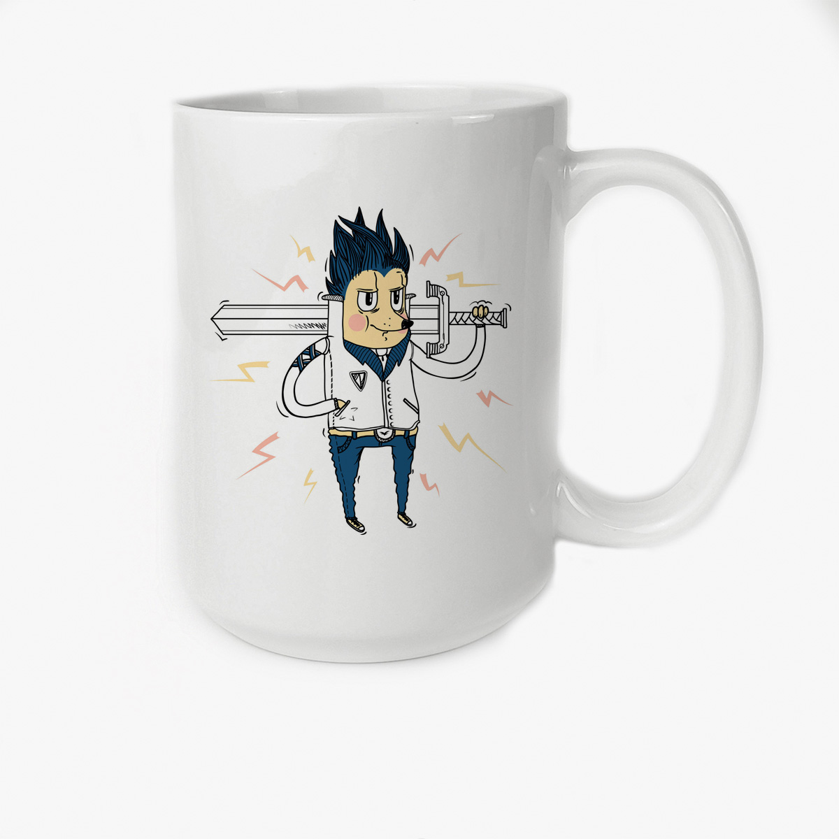 

Кружка CoolPodarok Иллюстрация Ежик с мечем