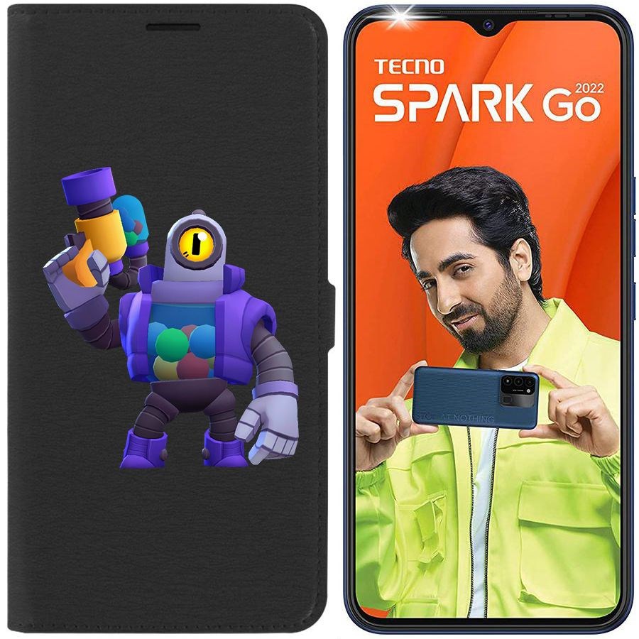 

Чехол-книжка Eco Book для Tecno Spark Go 2022 Brawl Stars-Рико