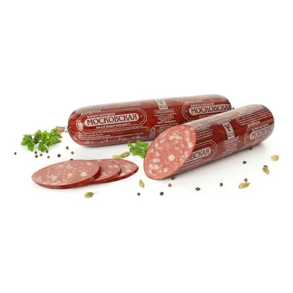 

Колбаса Губкинский мясокомбинат Московская варено-копченая +-500 г