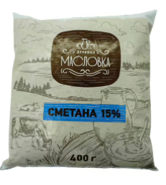 

Сметана Деревня Масловка 15% БЗМЖ 400 г