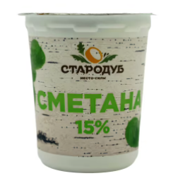 

Сметана Стародуб 15% БЗМЖ 200 г
