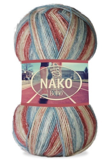 

Пряжа носочная NAKO, цвет 32452 Running, Boho Konsept