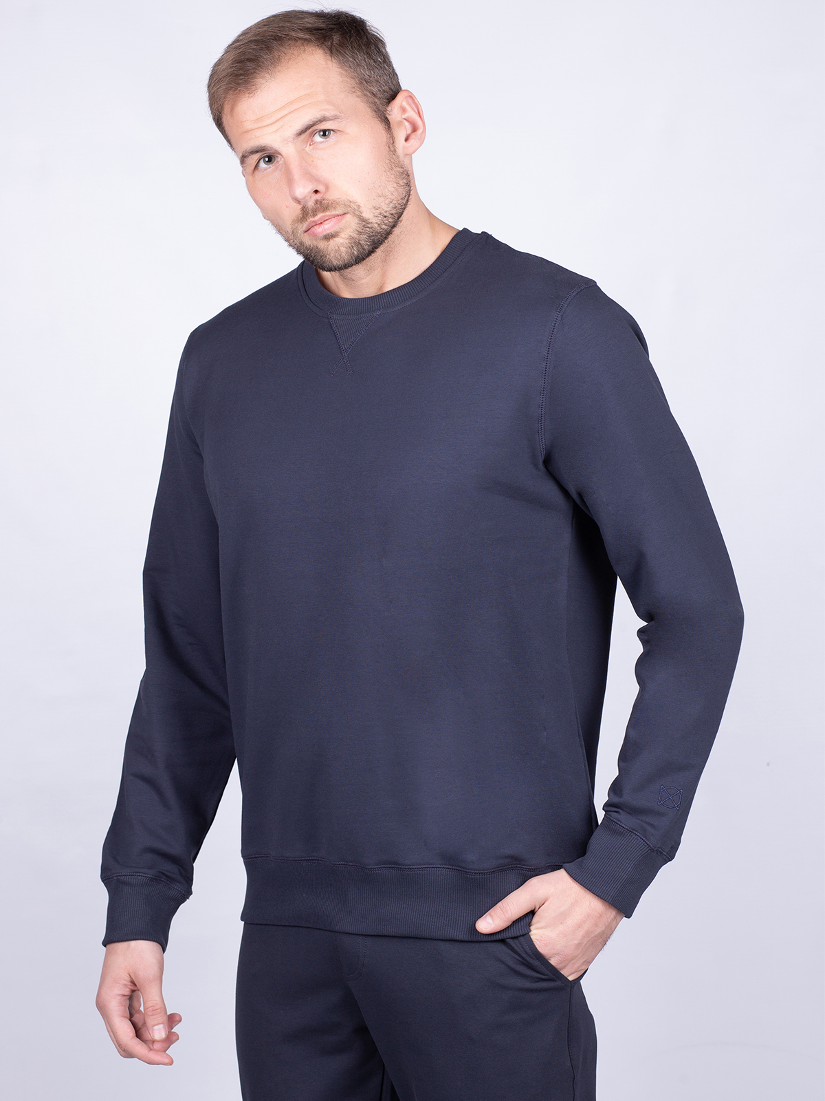 

Свитшот мужской Oxouno OXO 0677 FOOTER 01 синий XL