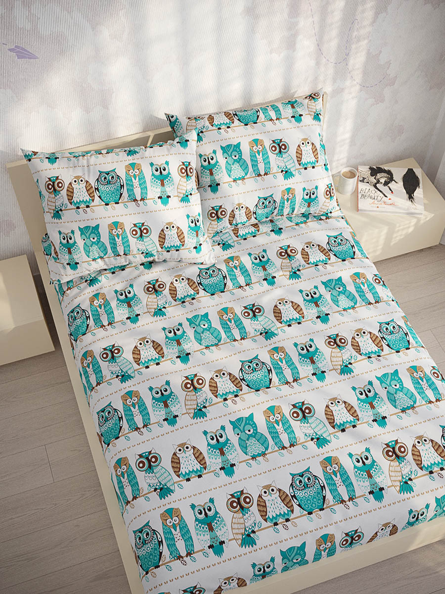 

Простынь на резинке Simple House Owl 160х200 см