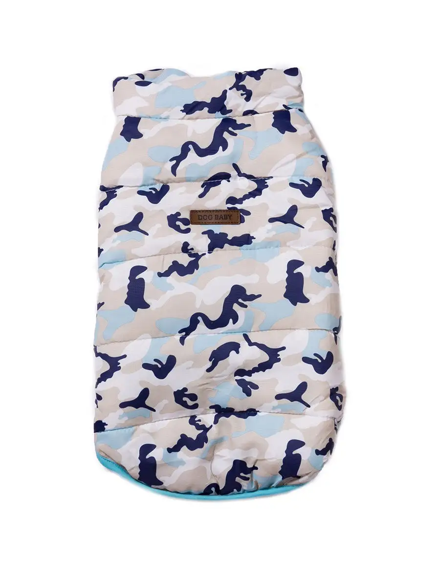 

Безрукавка Не один дома Камуфляж для собак, голубой, Разноцветный