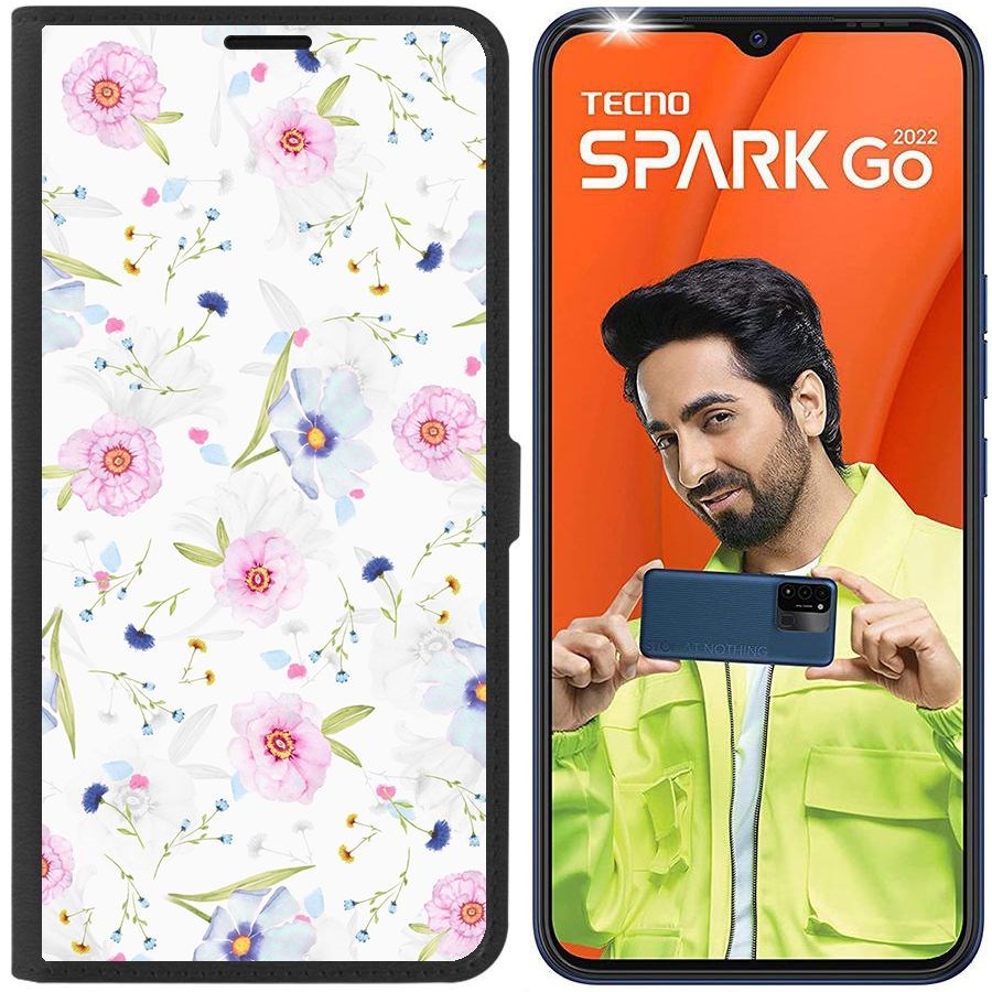 

Чехол-книжка Eco Book для Tecno Spark Go 2022 Цветочный паттерн 3