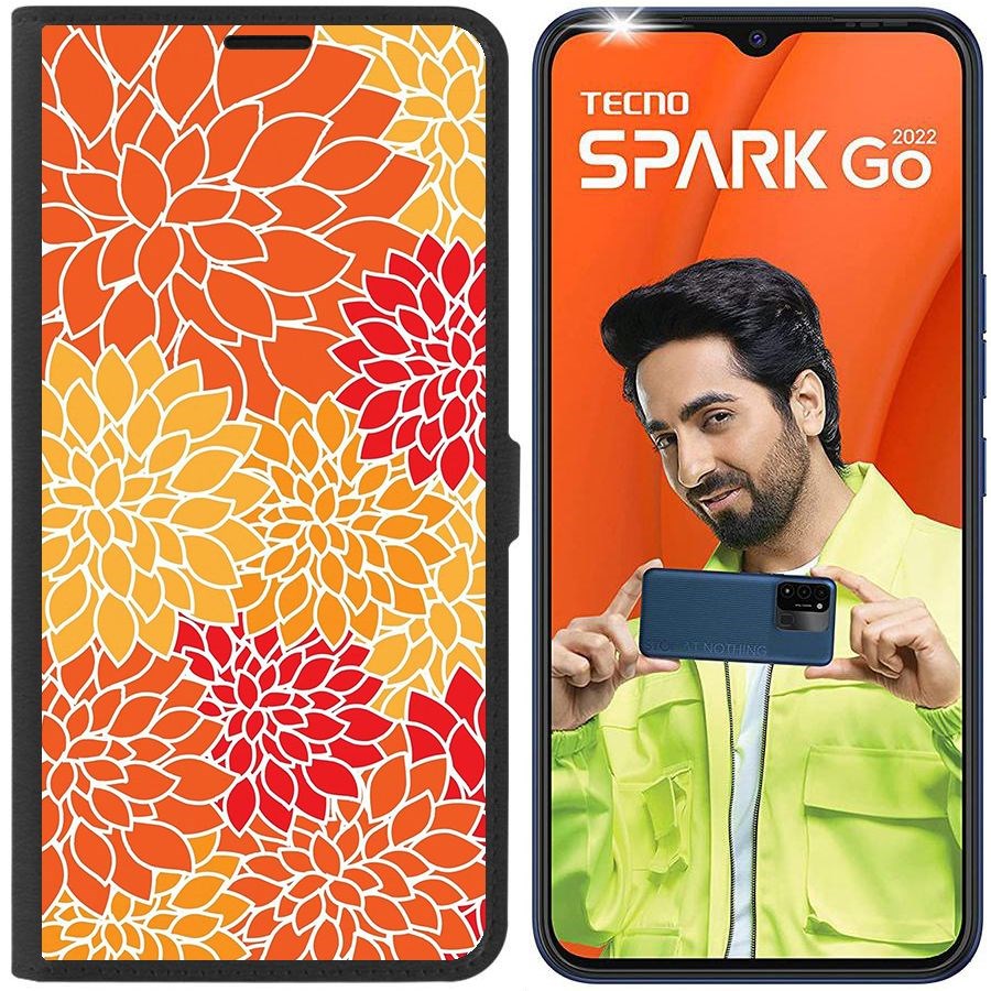

Чехол-книжка Eco Book для Tecno Spark Go 2022 Цветочный паттерн 7