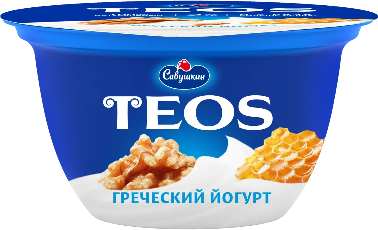 Йогурт Teos Греческий грецкий орех и мед 2% 140 г