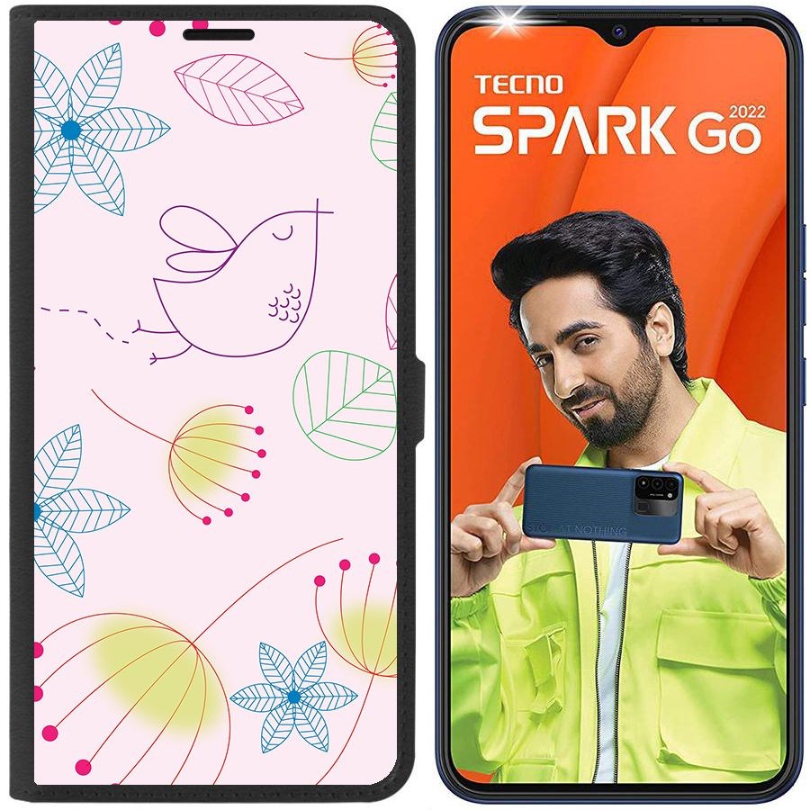

Чехол-книжка Eco Book для Tecno Spark Go 2022 Цветочный паттерн 5