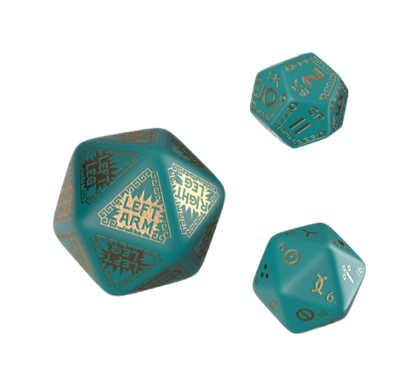 фото Набор кубиков q-workshop runequest turquoise & gold expansion dice 3 srqe97