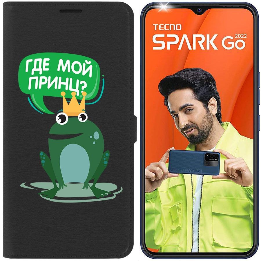 

Чехол-книжка Eco Book для Tecno Spark Go 2022 Лягушка