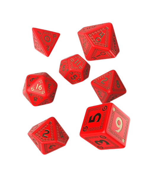 

Набор кубиков Q-Workshop RuneQuest Red & gold Dice Set 7 SRQU53