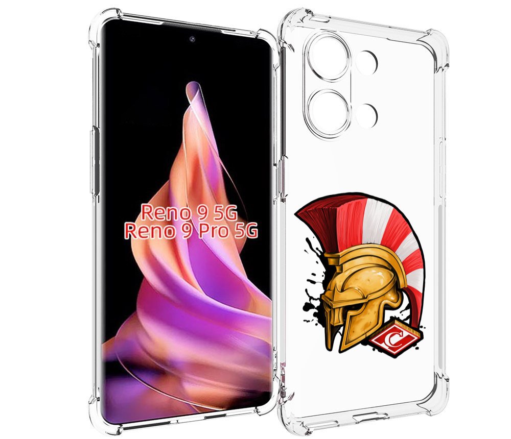 

Чехол MyPads ФК спартак шлем для Oppo Reno 9/Reno 9 Pro, Прозрачный, Tocco