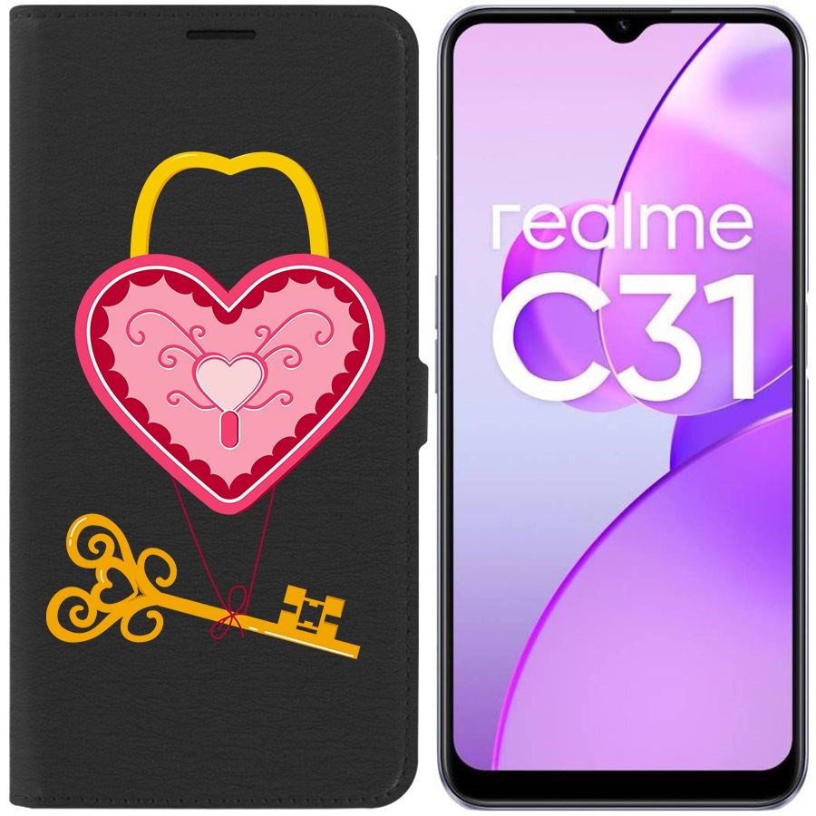 

Чехол-книжка Eco Book для Realme C31 Ключ от сердца