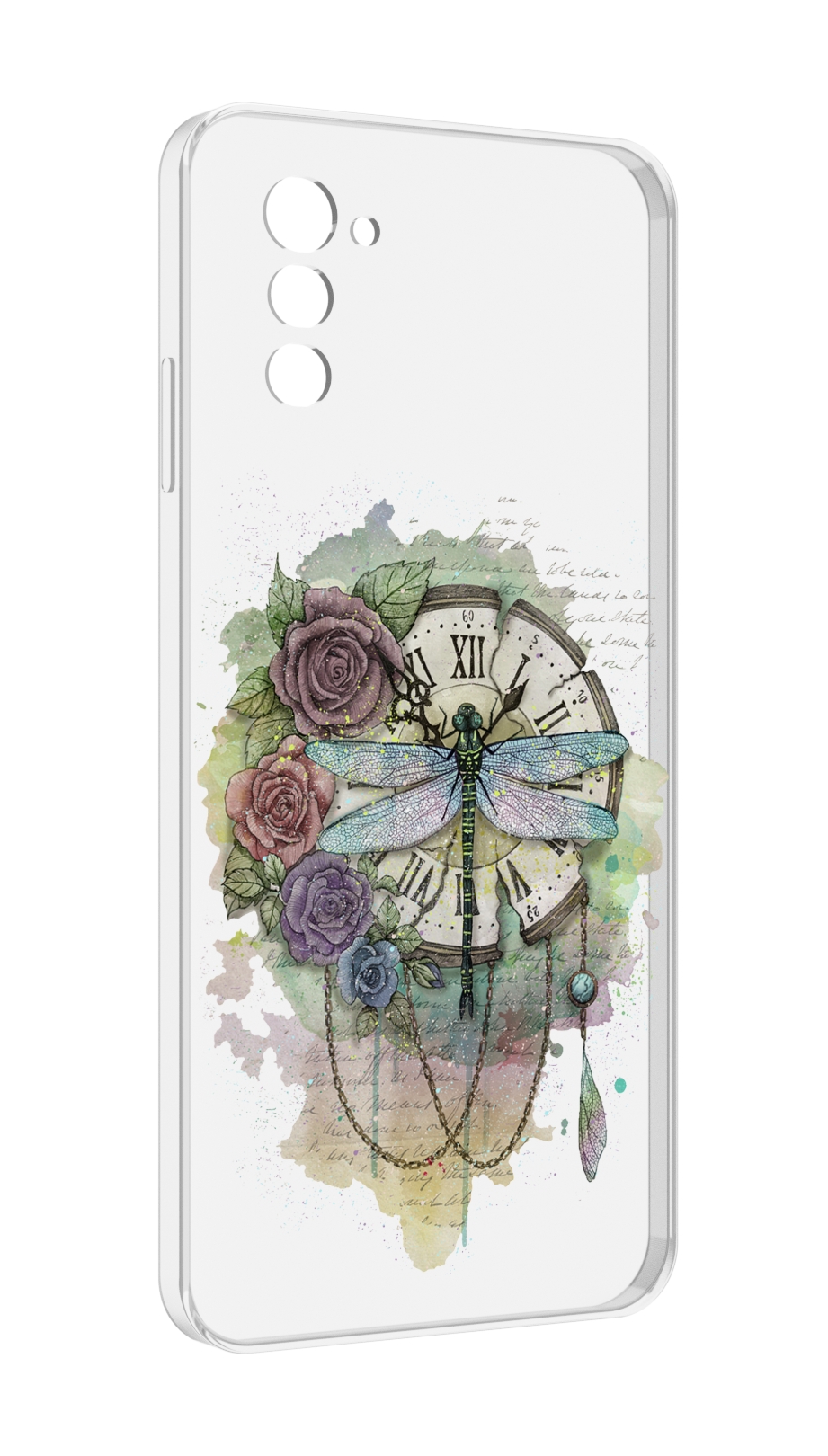 Чехол MyPads старинные часы в цветах для UleFone Note 12 / Note 12P