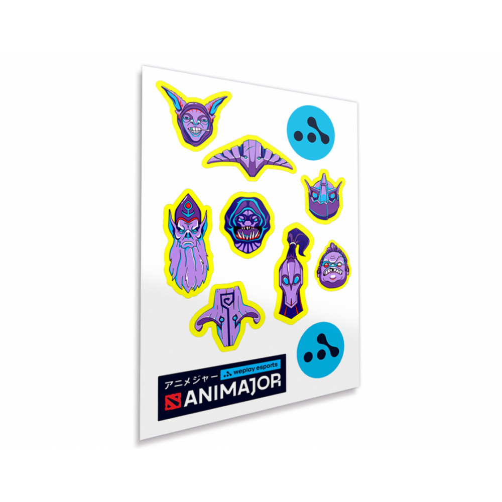 Набор наклеек Dota 2 Sticker Pack ANIMAJOR Series 1 375₽