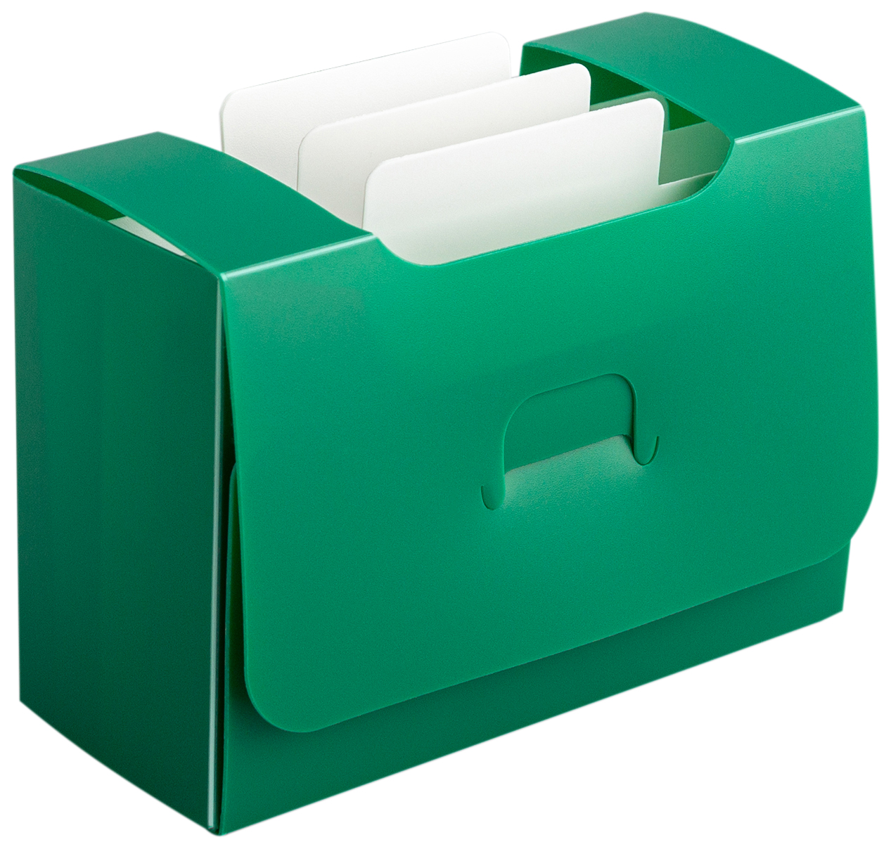 фото Органайзер meeple house для карт uniq card-file standard - 40 mm зелёный ucfst40green