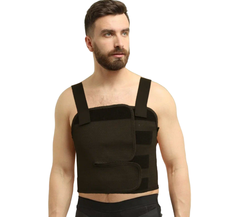 

Бандаж для груди корсет послеоперационный мужской Б-361 №5 черный, Б-361