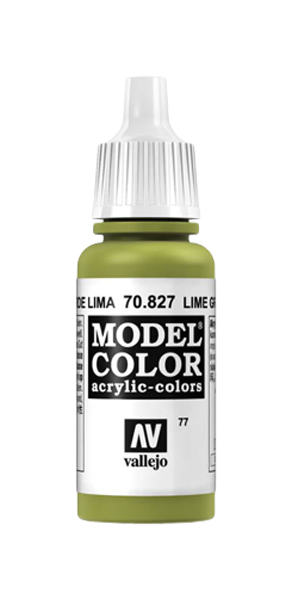 фото Краска vallejo model color - lime green 70827 матовая 17 мл