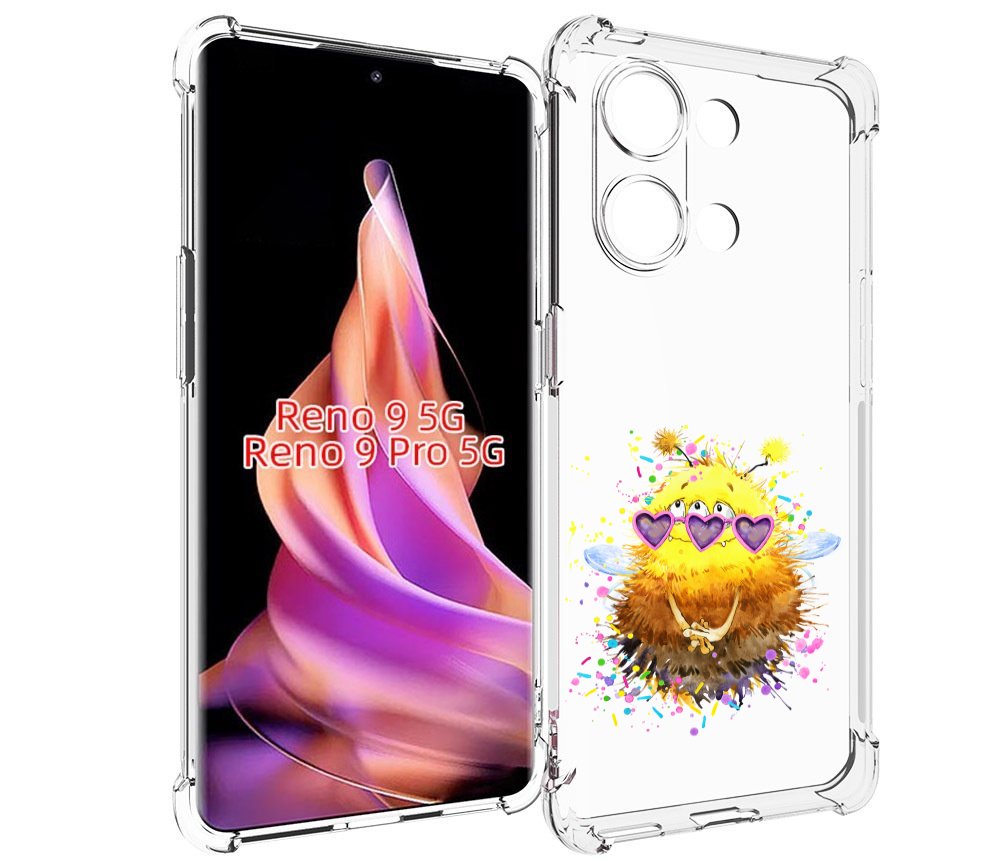 

Чехол MyPads Пушитый шмель для Oppo Reno 9/Reno 9 Pro, Прозрачный, Tocco