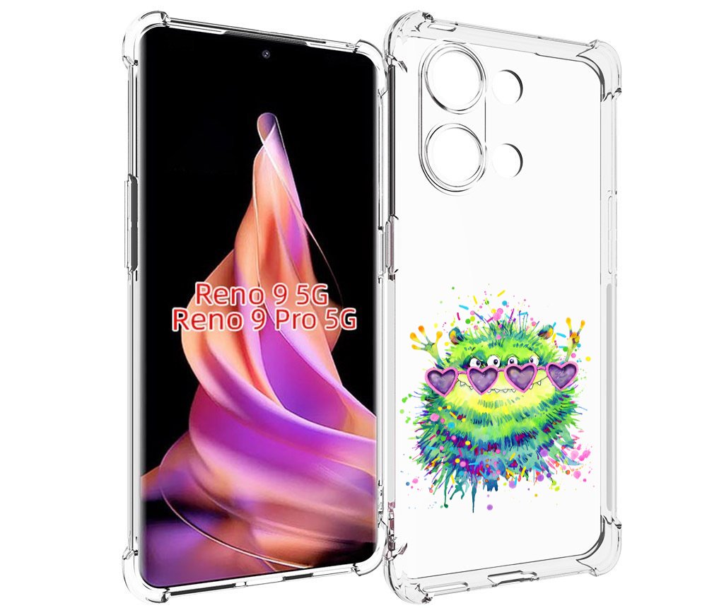 

Чехол MyPads Пушистый персонаж для Oppo Reno 9/Reno 9 Pro, Прозрачный, Tocco