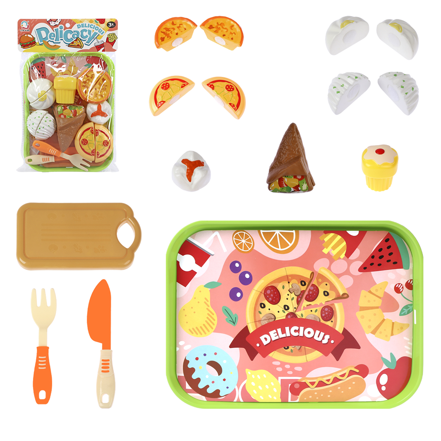 Детский игровой набор Amore Bello продуктов и посуды, JB0211415