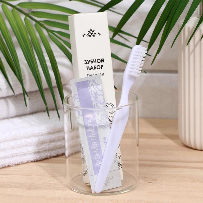 

Зубной набор в картоне, зубная щетка 14 см.+ зубная паста саше 4 мл (133 шт)