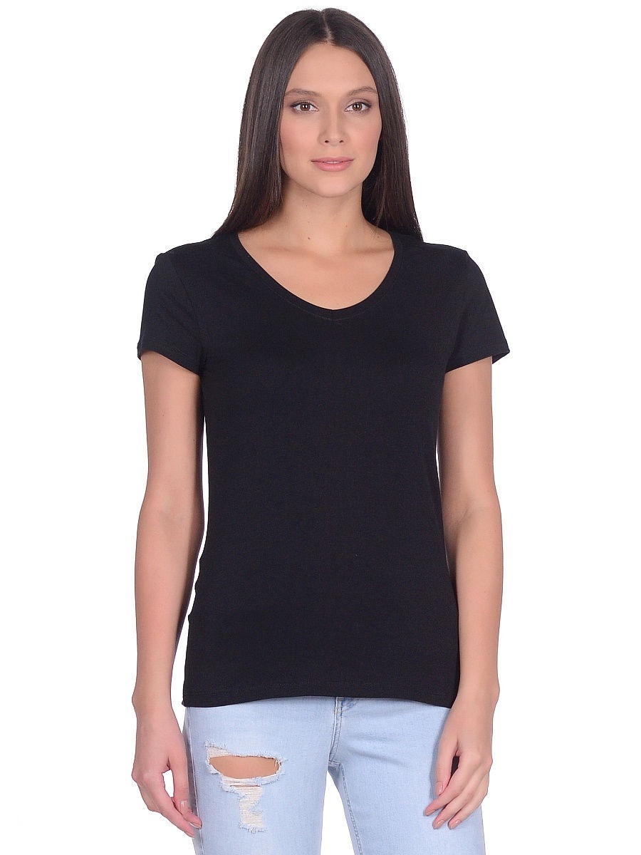 

Футболка женская Modis M201W01389 черная 46-48 RU