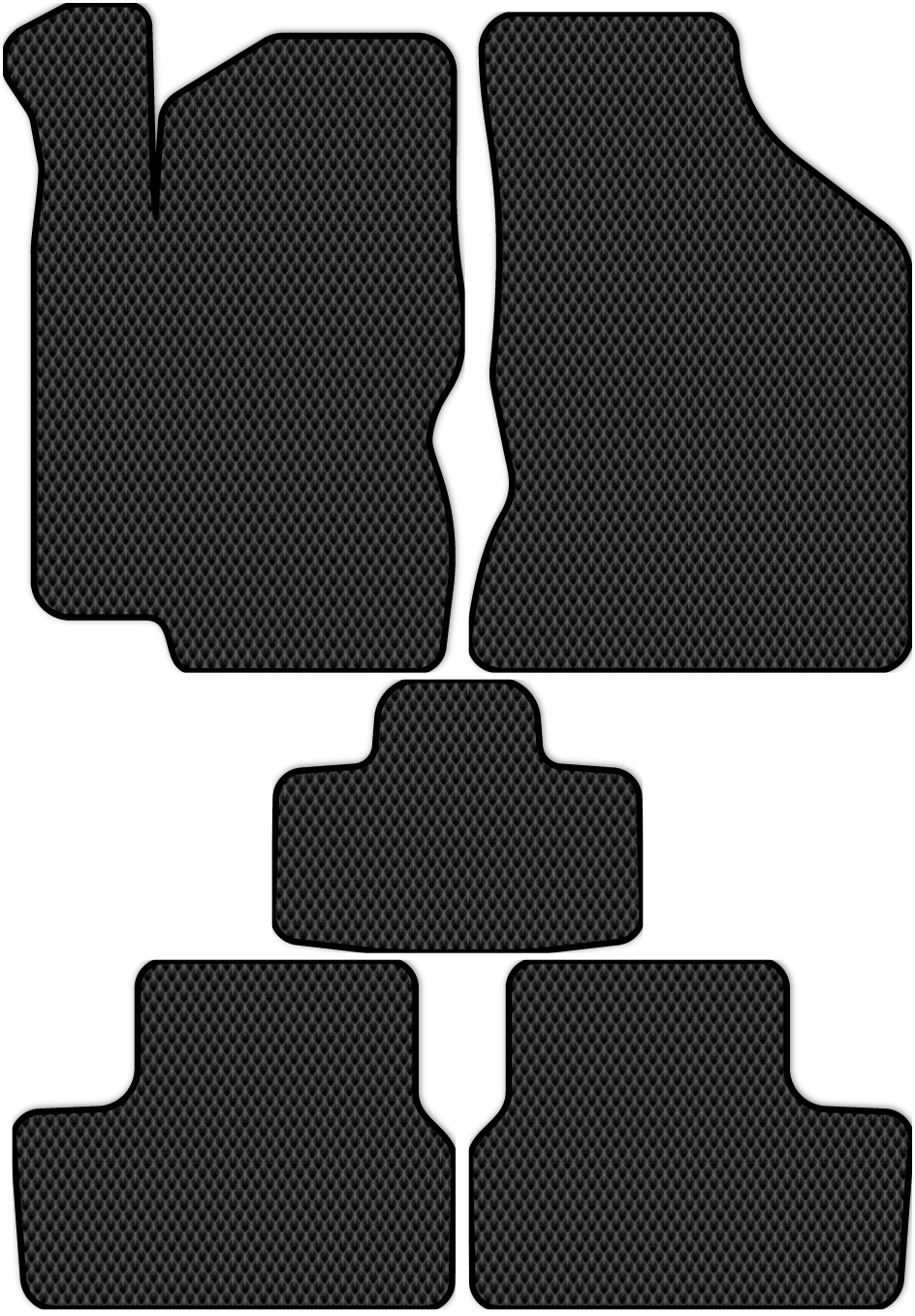 

Коврики ЭВА в салон для Datsun on-Do 1 (2195) 2014 - 2021, 5 шт. черный, 7501-S5NLT-H