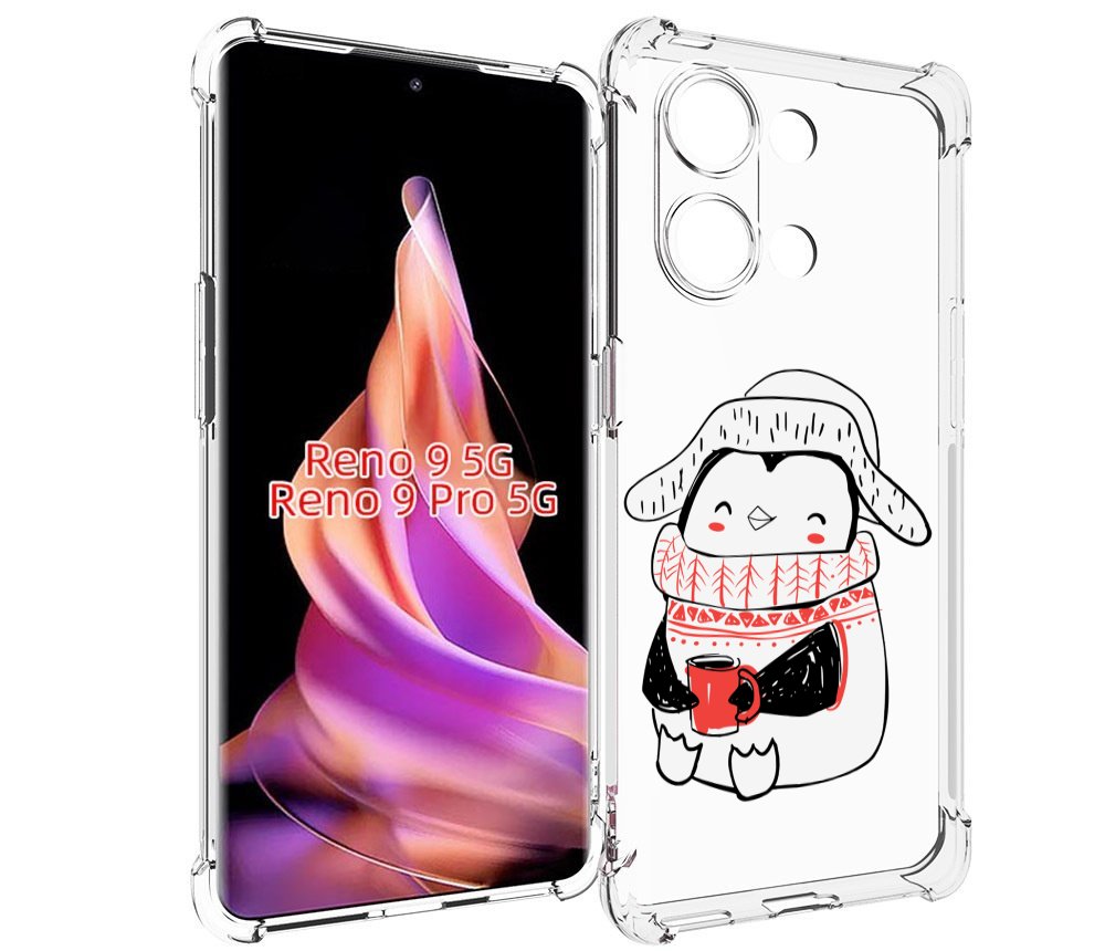 

Чехол MyPads Милый пингвин для Oppo Reno 9/Reno 9 Pro, Прозрачный, Tocco