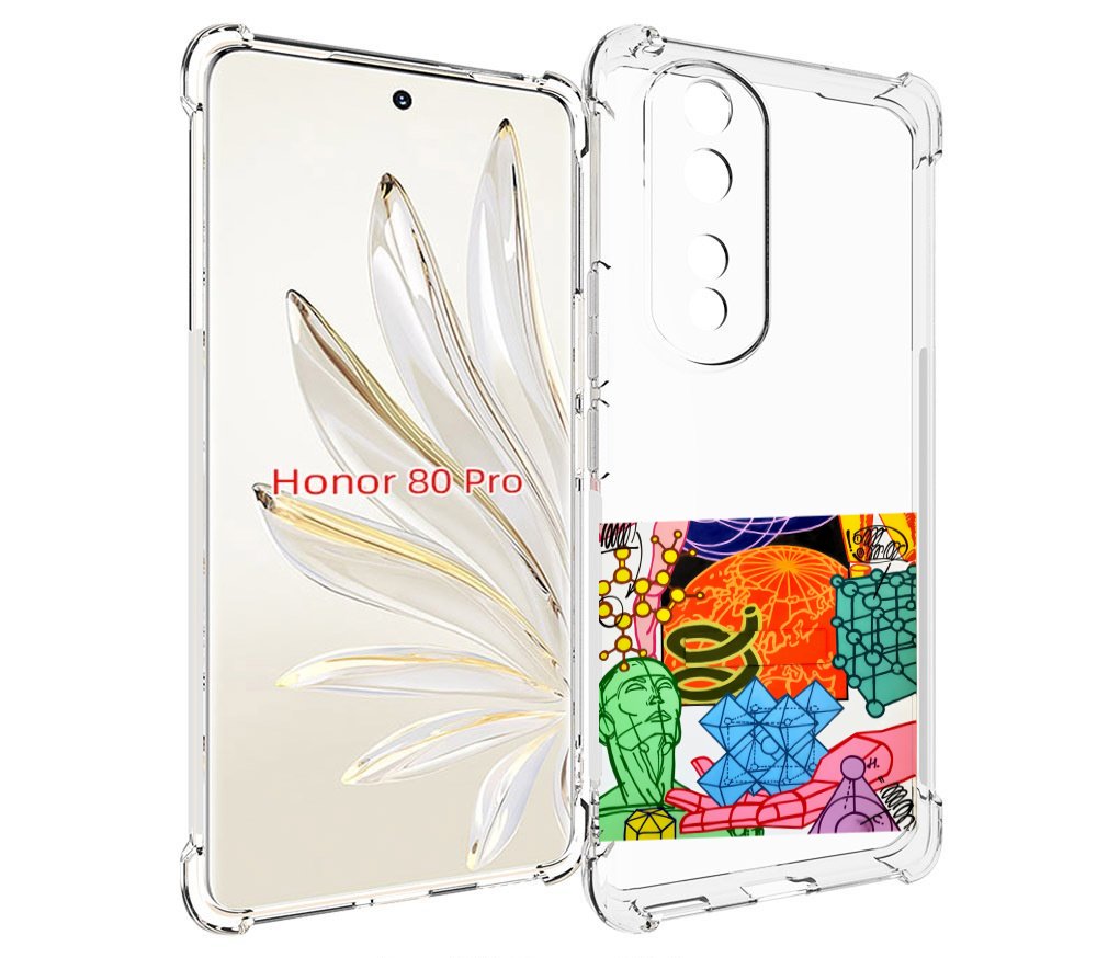 

Чехол MyPads физика-химия для Honor 80 Pro, Прозрачный, Tocco