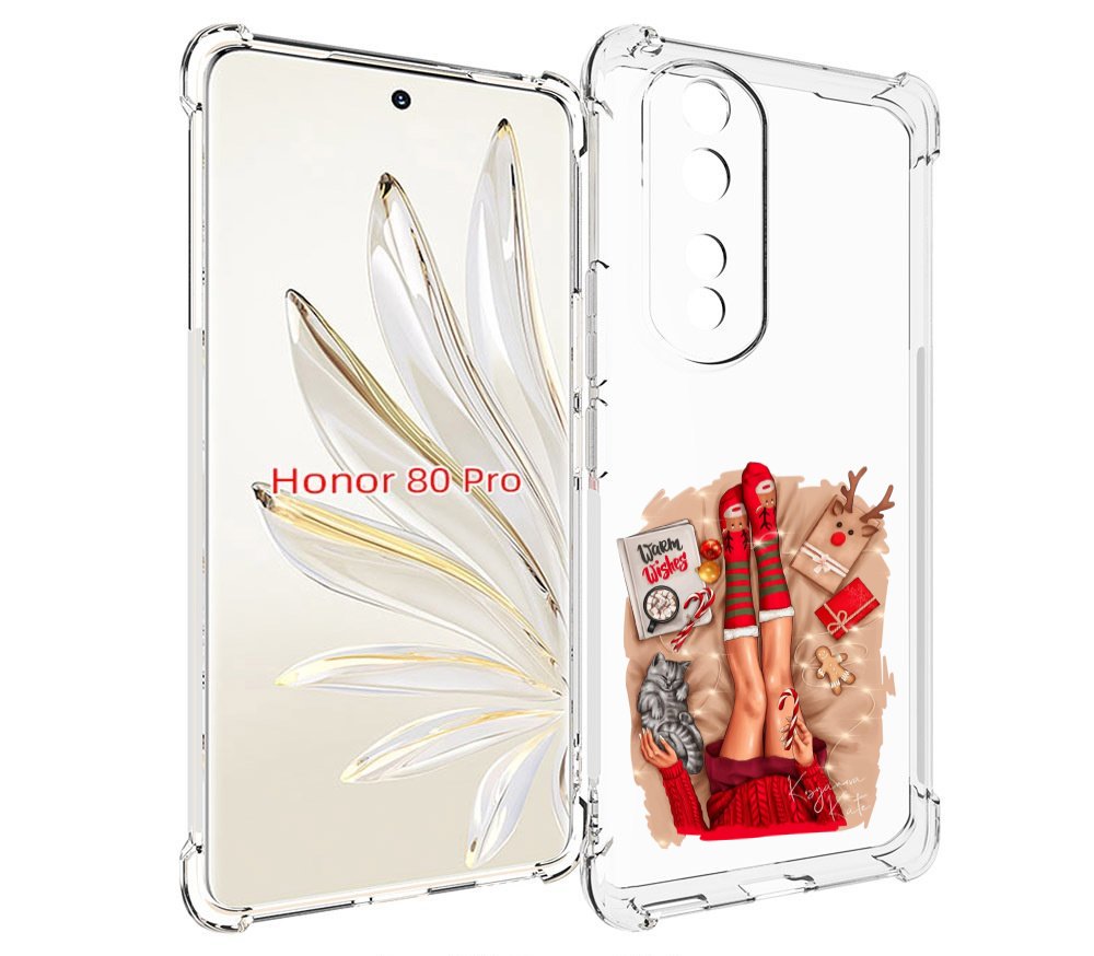 

Чехол MyPads уютный-арт женский для Honor 80 Pro, Прозрачный, Tocco
