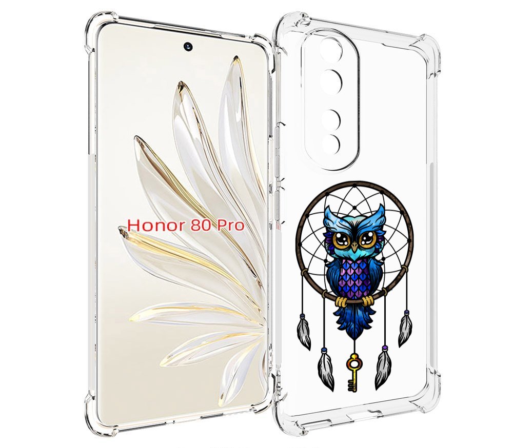 

Чехол MyPads умная-фиолетовая-сова для Honor 80 Pro, Прозрачный, Tocco