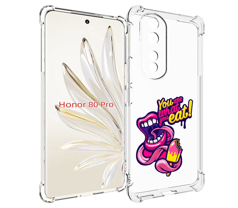 

Чехол MyPads ты-то-что-ты-ешь для Honor 80 Pro, Прозрачный, Tocco