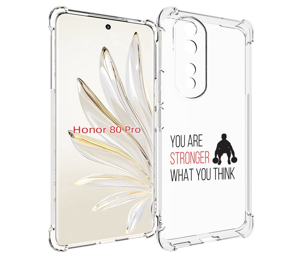 

Чехол MyPads ты-сильнее-чем-думаешь для Honor 80 Pro, Прозрачный, Tocco