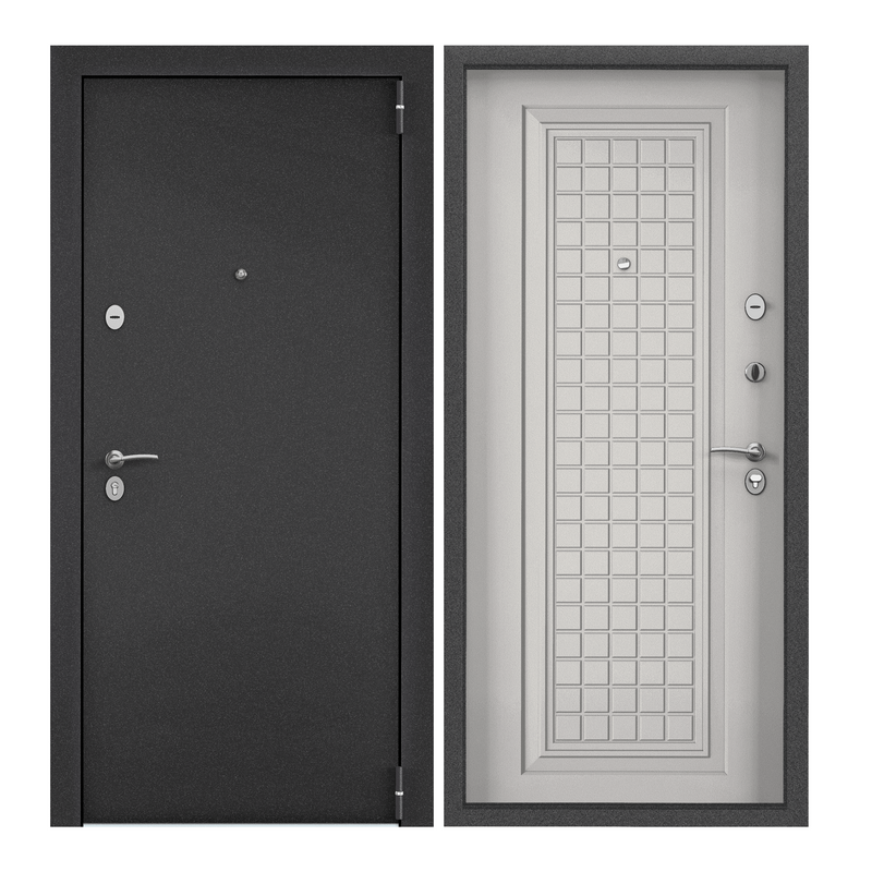 Дверь входная Torex для квартиры металлическая Terminal-D 950х2050 правый, черный/белый