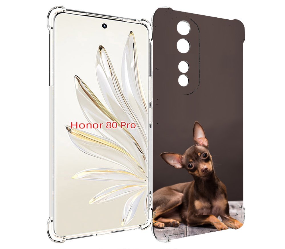 

Чехол MyPads тои терьер для Honor 80 Pro, Прозрачный, Tocco