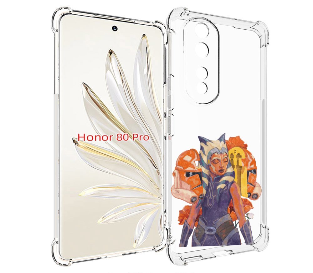 

Чехол MyPads тогрута-асока-тано для Honor 80 Pro, Прозрачный, Tocco