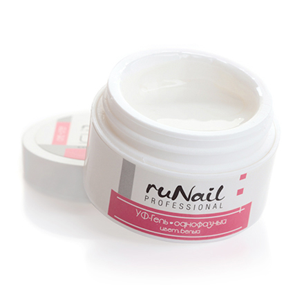 

УФ-гель RuNail Professional однофазный (белый) 15 г