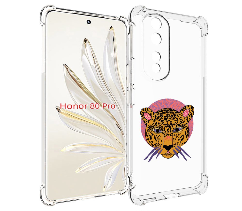 

Чехол MyPads тигр-в-кругу для Honor 80 Pro, Прозрачный, Tocco